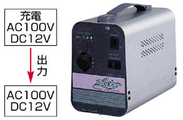 ポータブル電源　 AC100V/DC12V バッテリー内蔵インバーター
